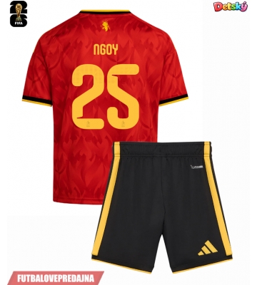Lacne Dětský Futbalové dres Belgicko Nathan Ngoy #25 MS 2026 Krátky Rukáv - Domáci (+ trenírky)